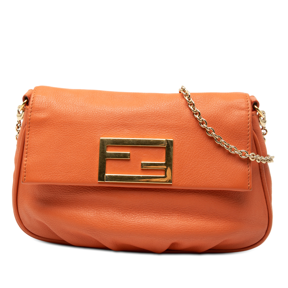 Pre-Loved Fendi Leather Fendista Pochette Crossbody